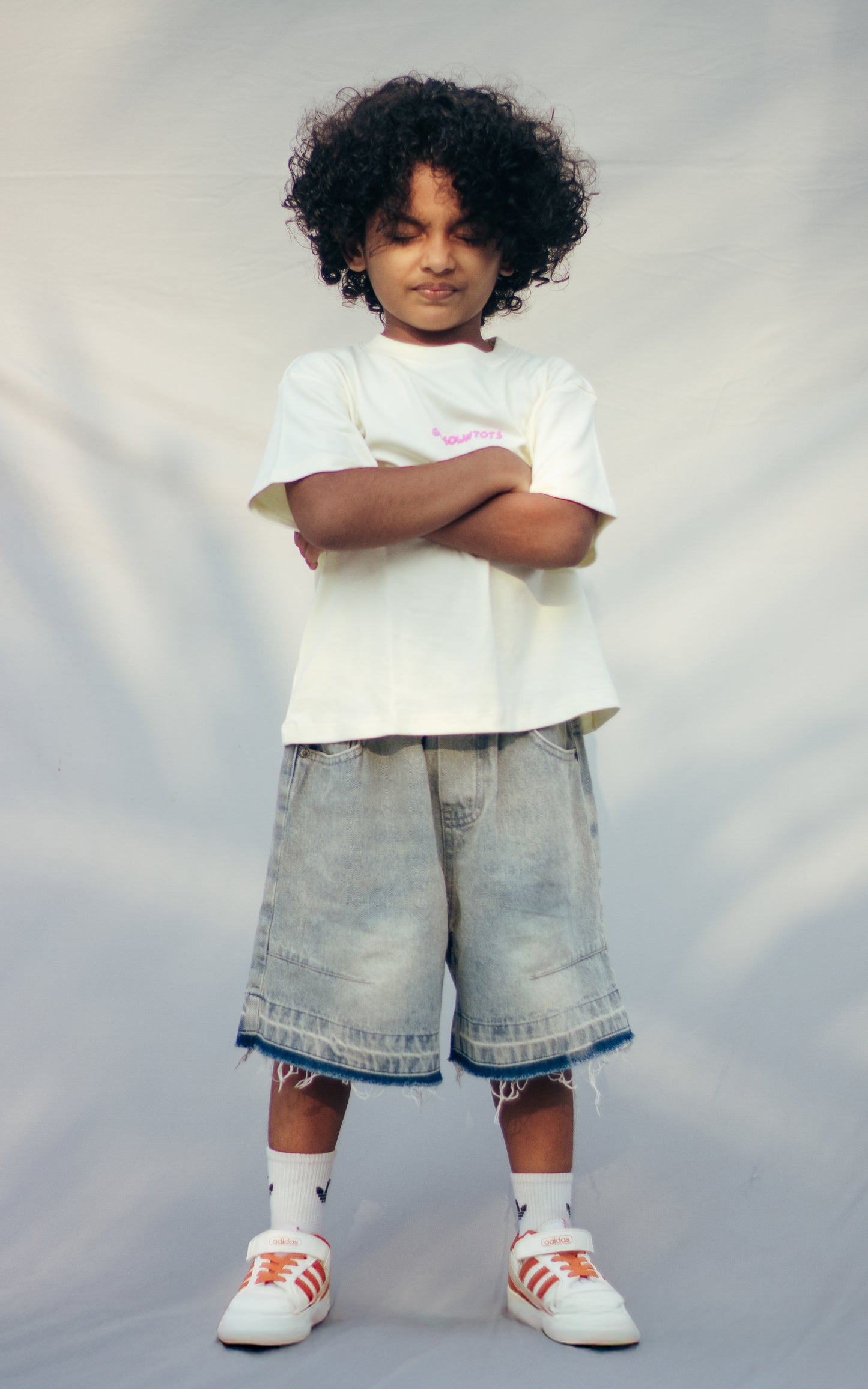No Rules Punk Tee – Kids Unisex Loose Fit | Off White